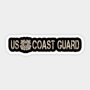 US Coast Guard USCG U.S. Armed Forces T-Shirt Tee Men's Coast Guard Vintage Basic Sticker